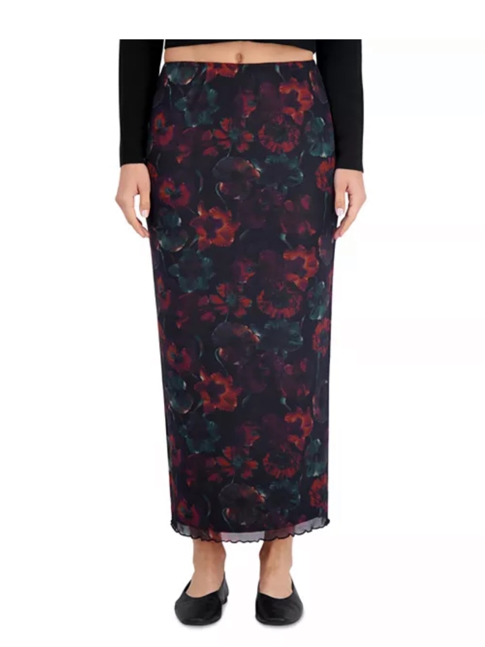 Point Straight Mesh Skirt